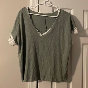 Shein Curve Green & White Blouse Size 0X